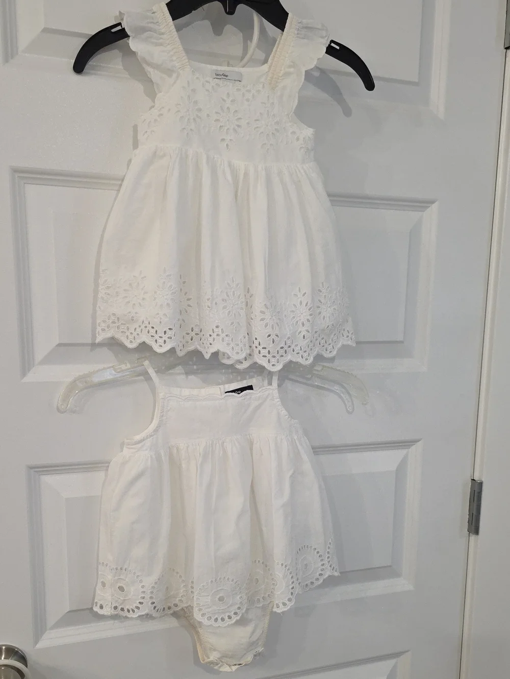 Baby GAP White Eyelet Cotton Sundress + Onsie Dress